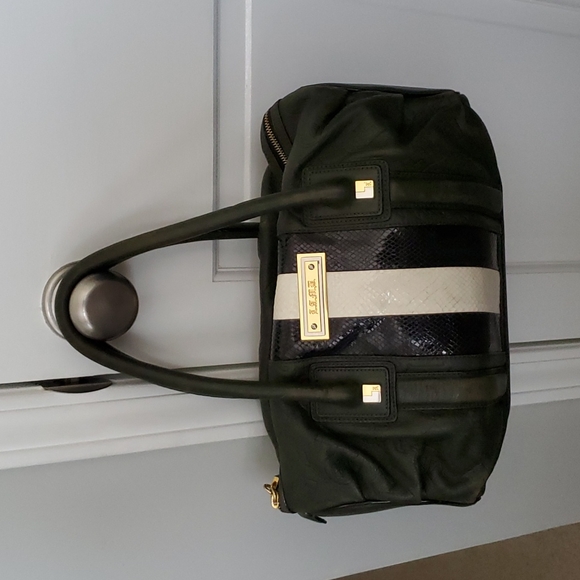 L.A.M.B. Leather and Snakeskin Handbag - Picture 2 of 9